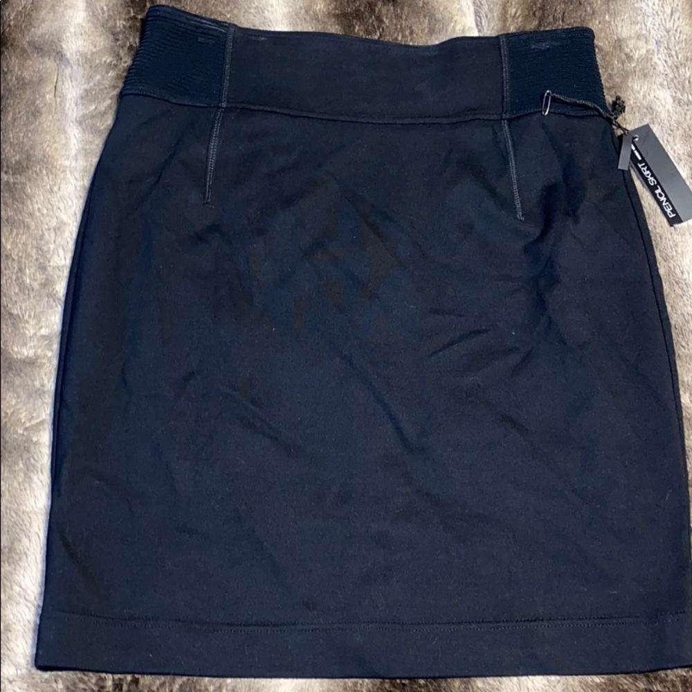 High waist black express pencil skirt